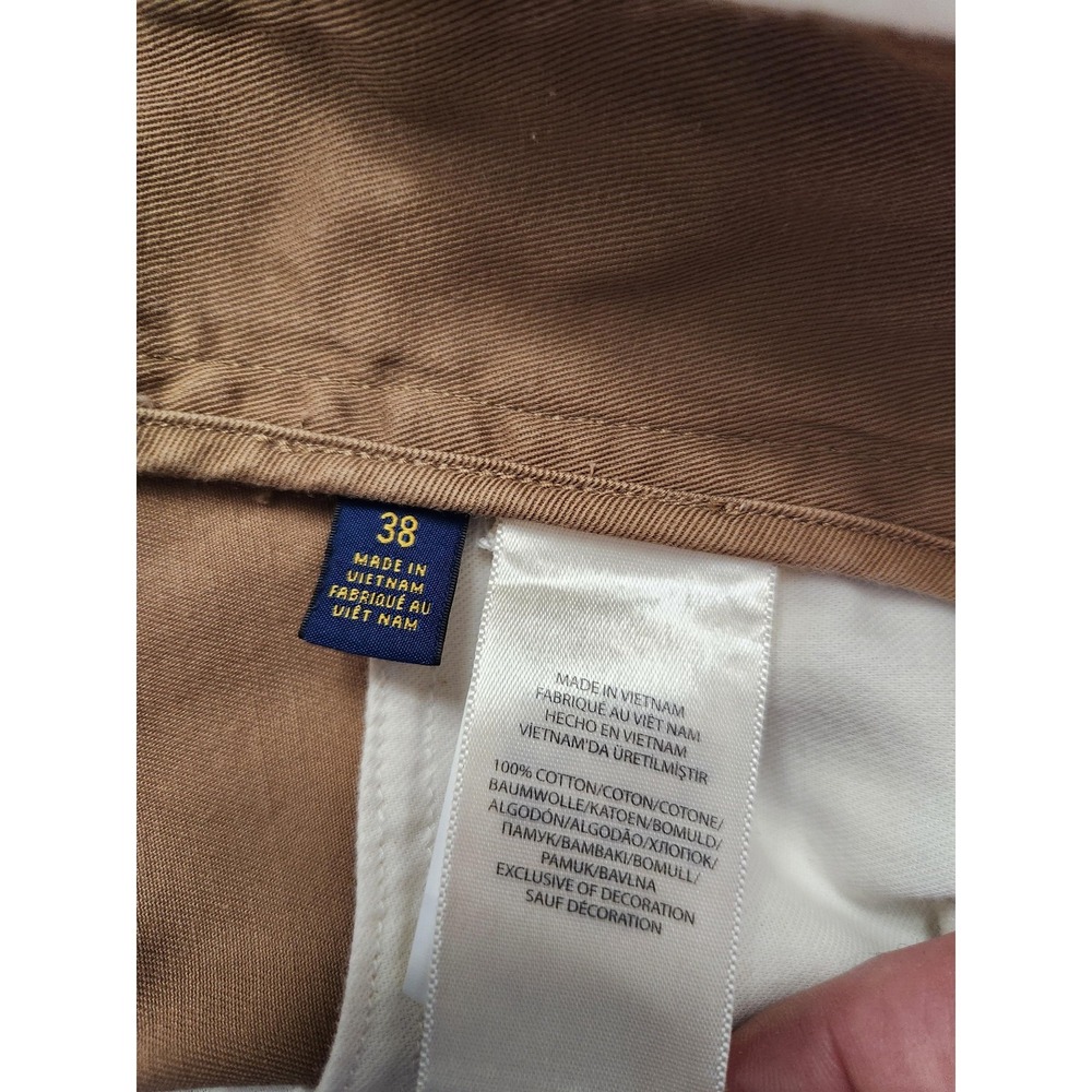 Polo Ralph Lauren Shorts Mens 38 Beige Chino Relaxed Fit 9 Inseam Casual Summer - Picture 4 of 13